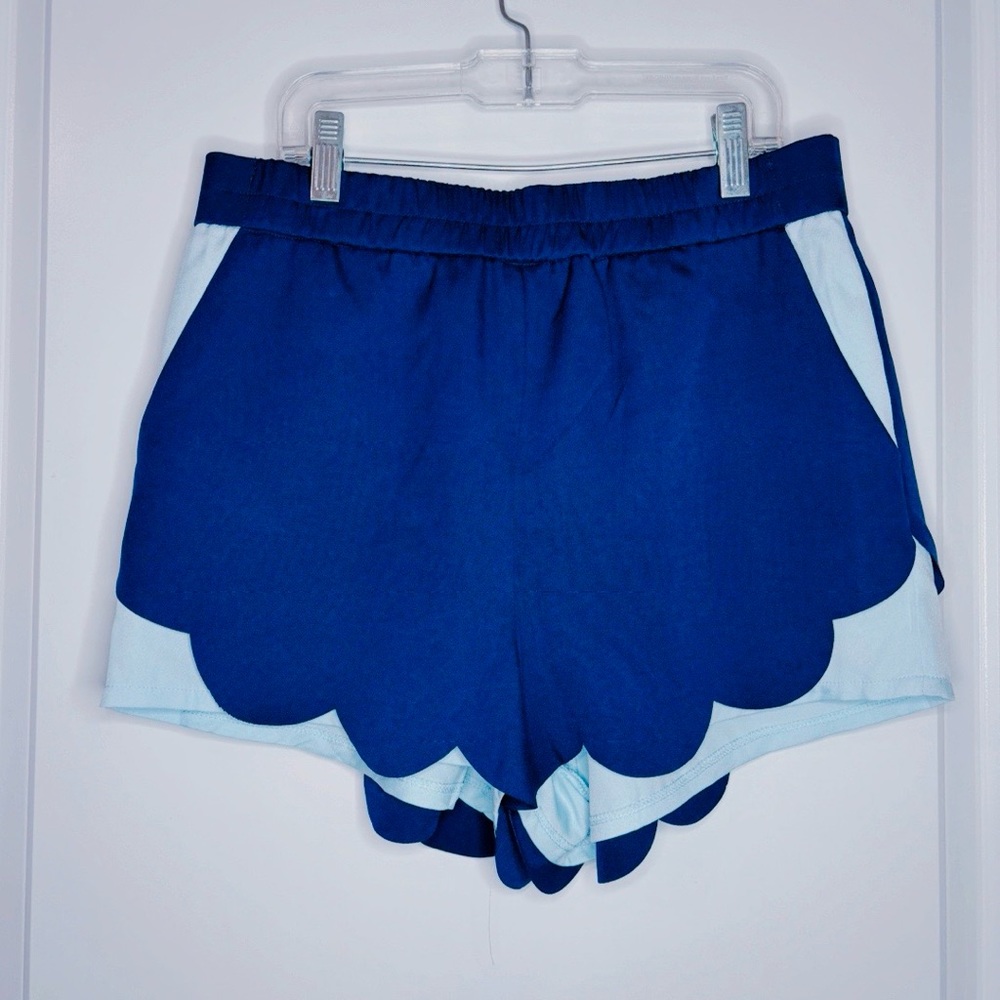 Blue scalloped shorts